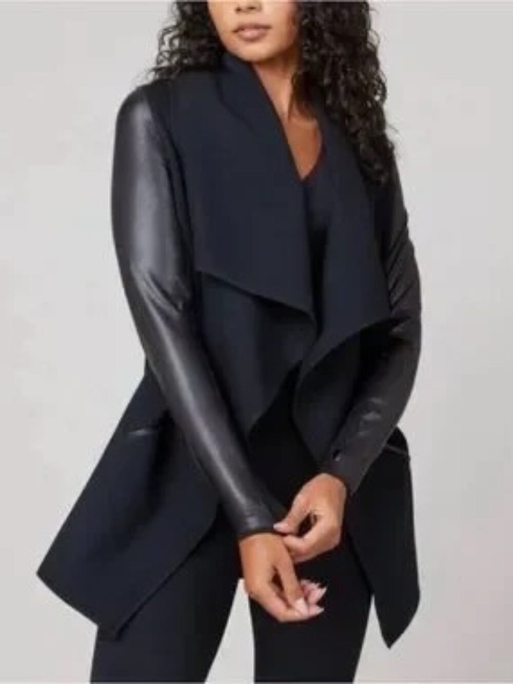 NWT Spanx Drape Front Jacket Size S/P Black